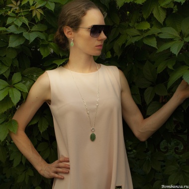 Колье Fiore Luna, GREEN AVENTURINE, LN5155 G/S